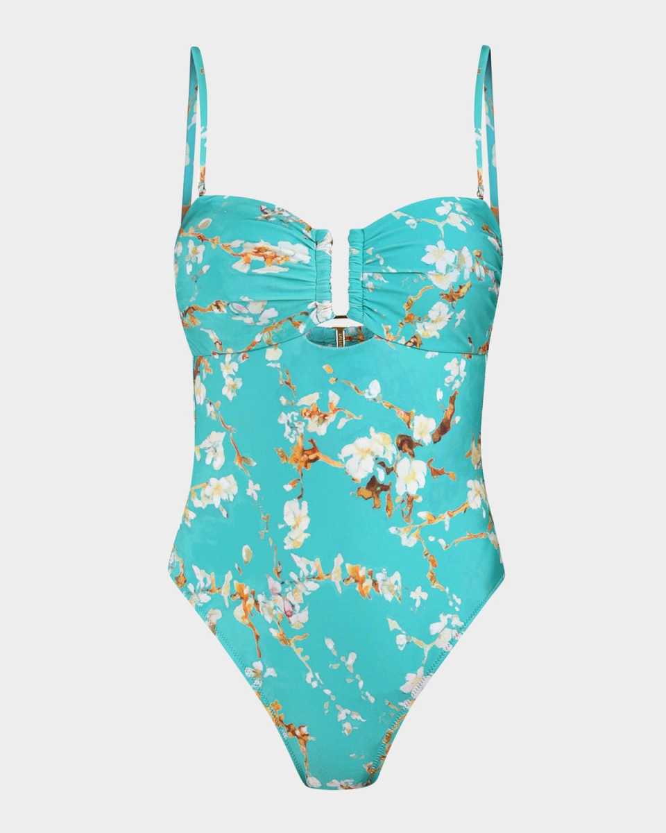 Emelia Cherry Bandeau One-Piece Swimsuit